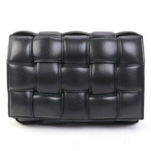 Bottega Veneta Padded Black Messenger Leather Soft Cassette Maxi Bag Lambskin